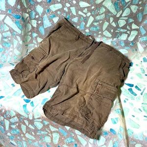 Old Navy Loose Cargo Shorts 100% Linen PREOWNED